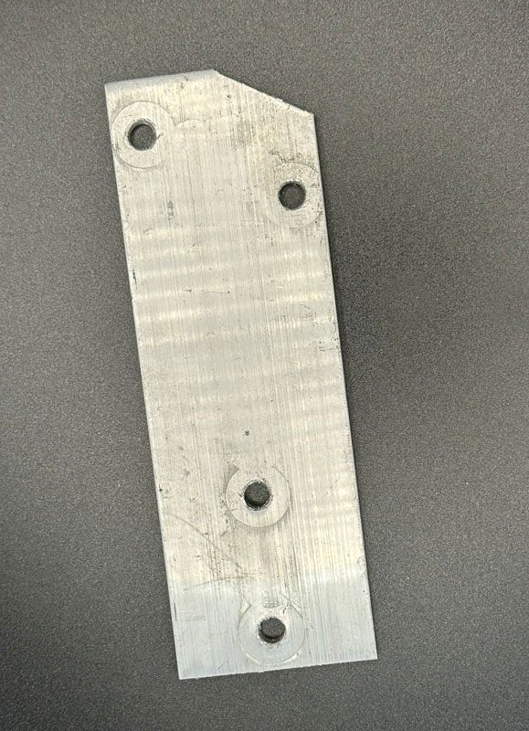 2" x 6" Framing Plate for Rectangle or Square Tubing (No Screws)