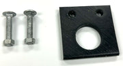 1-3/8" UHMW Black Shaft Hangers W/ 2 - 5/16 x 1-3/4" Galvanized Carriage Bolts & Nuts