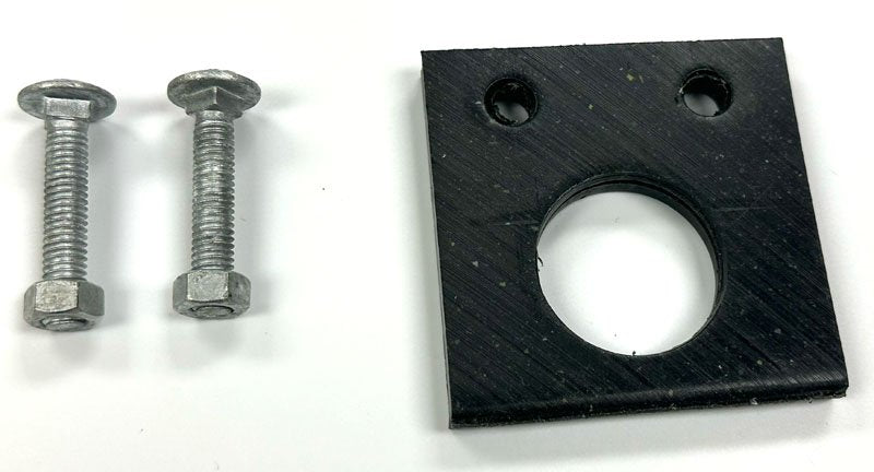 1-3/8" UHMW Black Shaft Hangers W/ 2 - 5/16 x 1-3/4" Galvanized Carriage Bolts & Nuts