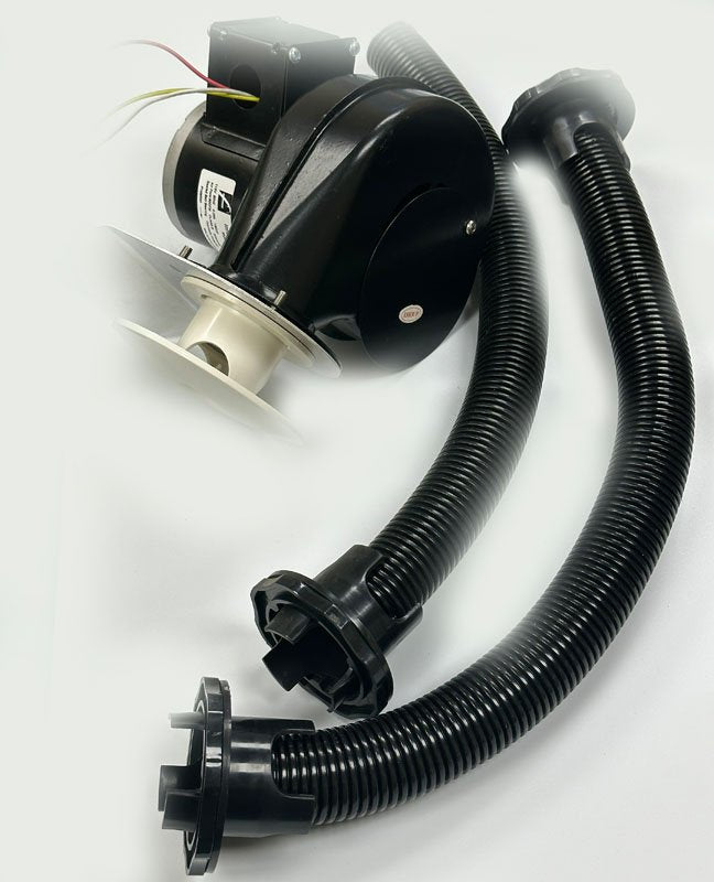 Inflation System with Blower, Mounting Bracket/Baffle & 2 - 18" Jumper Hoses
