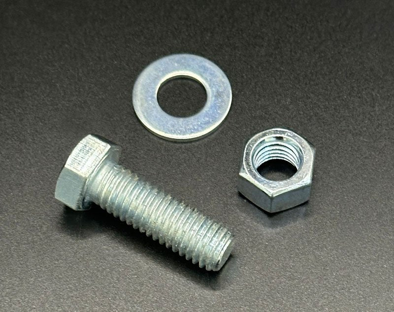 1/2" x 1-1/2"  Zinc Hex Bolt, Nut & Washer