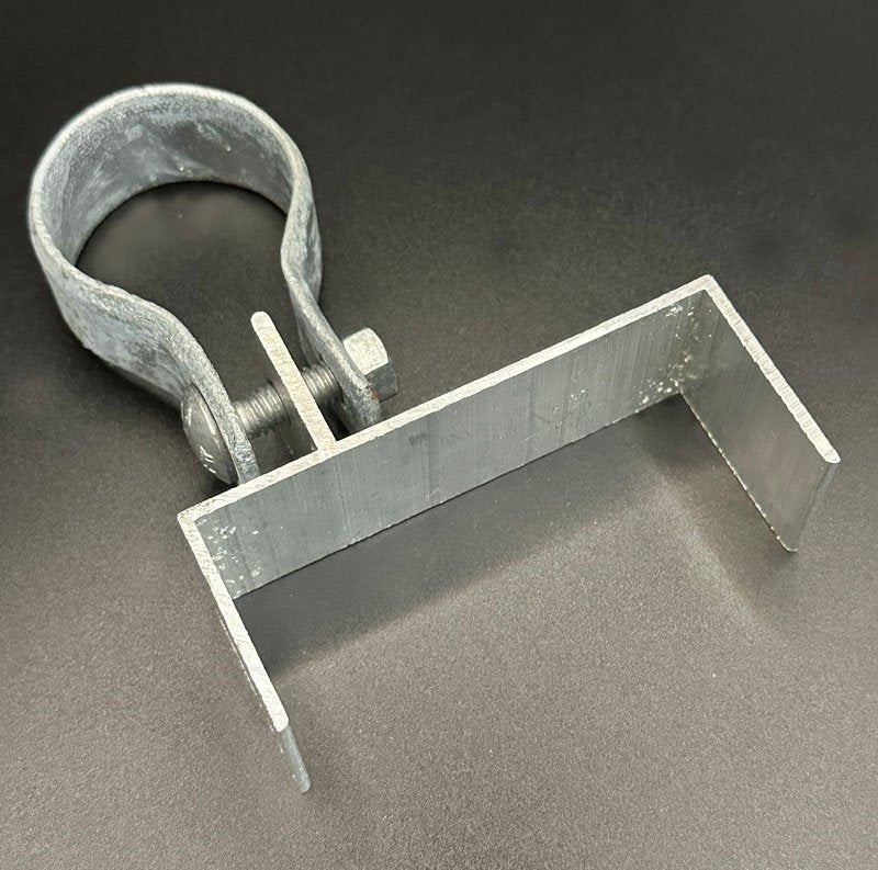 2" x 4" Framing Bracket for Round Tubing Houses w/ 2" Brace Band, 5/16" x 1-1/4" Galvanized Carriage Bolt & Nut