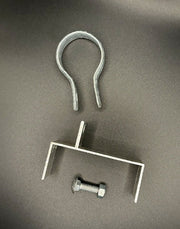 2" x 4" Framing Bracket for Round Tubing Houses w/ 2" Brace Band, 5/16" x 1-1/4" Galvanized Carriage Bolt & Nut